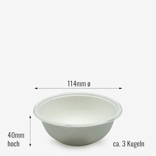Bioeisbecher aus Zuckerrohr weiß 200ml